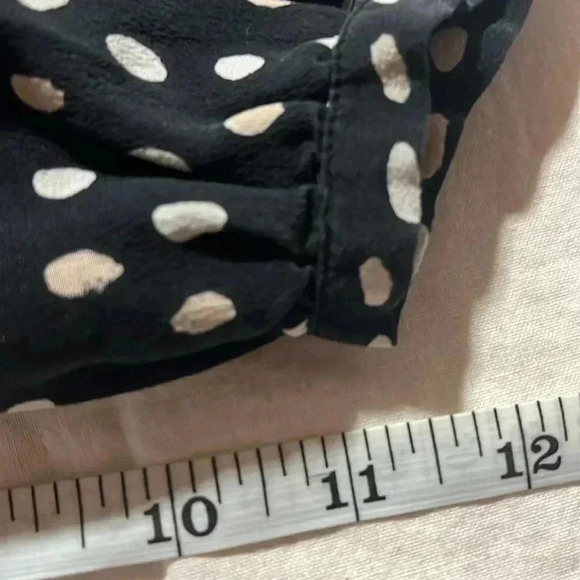 [S]Madewell Silk Poet Shirt Blouse In Paintdot (05196)  V Neck Button Down - Picture 12 of 12